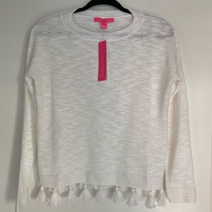 COPY - Lilly Pulitzer White Athea Tassel Sweater
